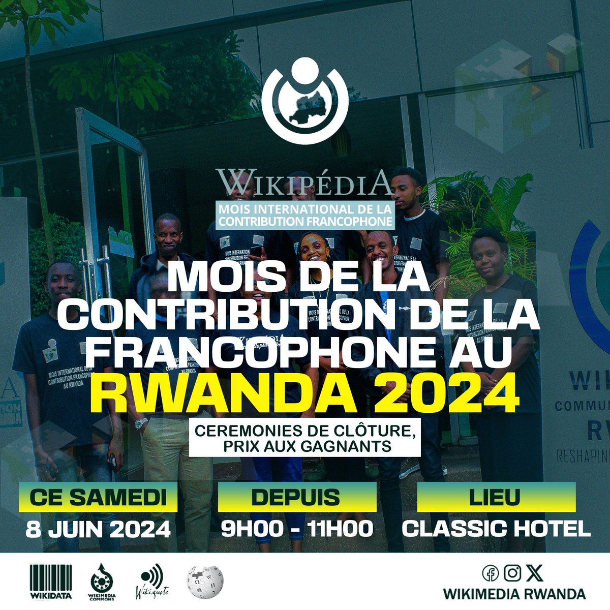 Bonjours

Chers Wikimédiens, 
 
Super travail à tous les contributeurs au projet de  MOIS DE LA CONTRIBUTION DE LA FRANCOPHONE 2024!! Le thème: l'#INNOVATION et la #TECHNOLOGIE AU #RWANDA .

1/2 
<a href="/WikiFranca/">WikiFranca</a>  <a href="/RwandaICT/">Ministry of ICT and Innovation | Rwanda</a>