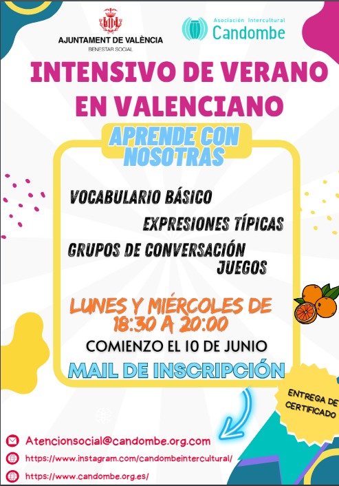Asociación Intercultural Candombe (@acandombe) on Twitter photo El próximo lunes empezamos clases de valenciano! Apúntante enviando tus datos al mail "atencionsocial@candombe.org.es" y nos vemos a las 18:30 en nuestro local, en la calle Brasil 38. El próximo lunes empezamos clases de valenciano! Apúntante enviando tus datos al mail "atencionsocial@candombe.org.es" y nos vemos a las 18:30 en nuestro local, en la calle Brasil 38.