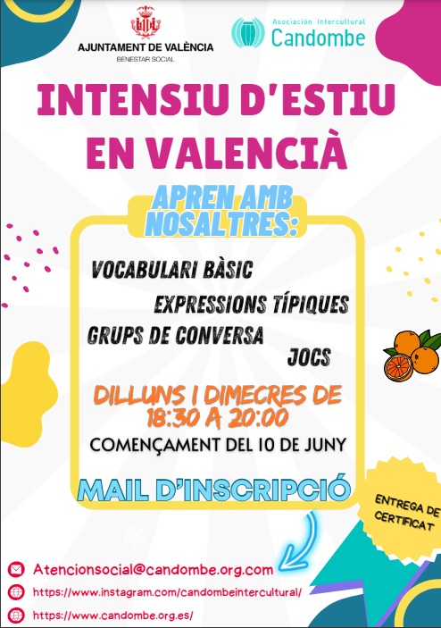 ACandombe's tweet photo. El próximo lunes empezamos clases de valenciano! Apúntante enviando tus datos al mail "atencionsocial@candombe.org.es" y nos vemos a las 18:30 en nuestro local, en la calle Brasil 38. https://t.co/tl94k4EcJL