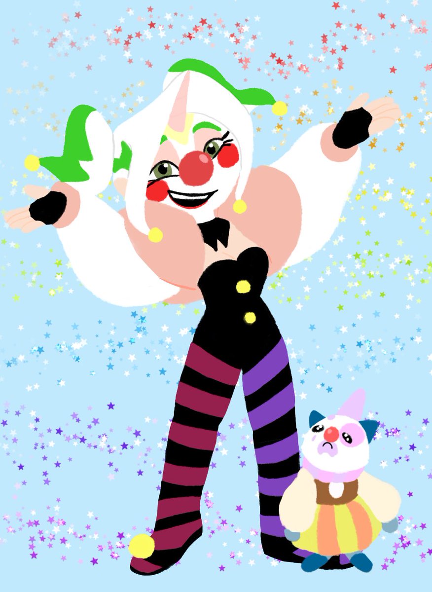 Congrats to the <a href="/HeartsofTitan/">Moving to Bluesky</a> crew for making it to 50% on their Backerkit campaign!

Clown Kory is best Kory 🤡 

#myart #HOTSWEEP #heartsoftitan #indieanimation #Kory #cornchip