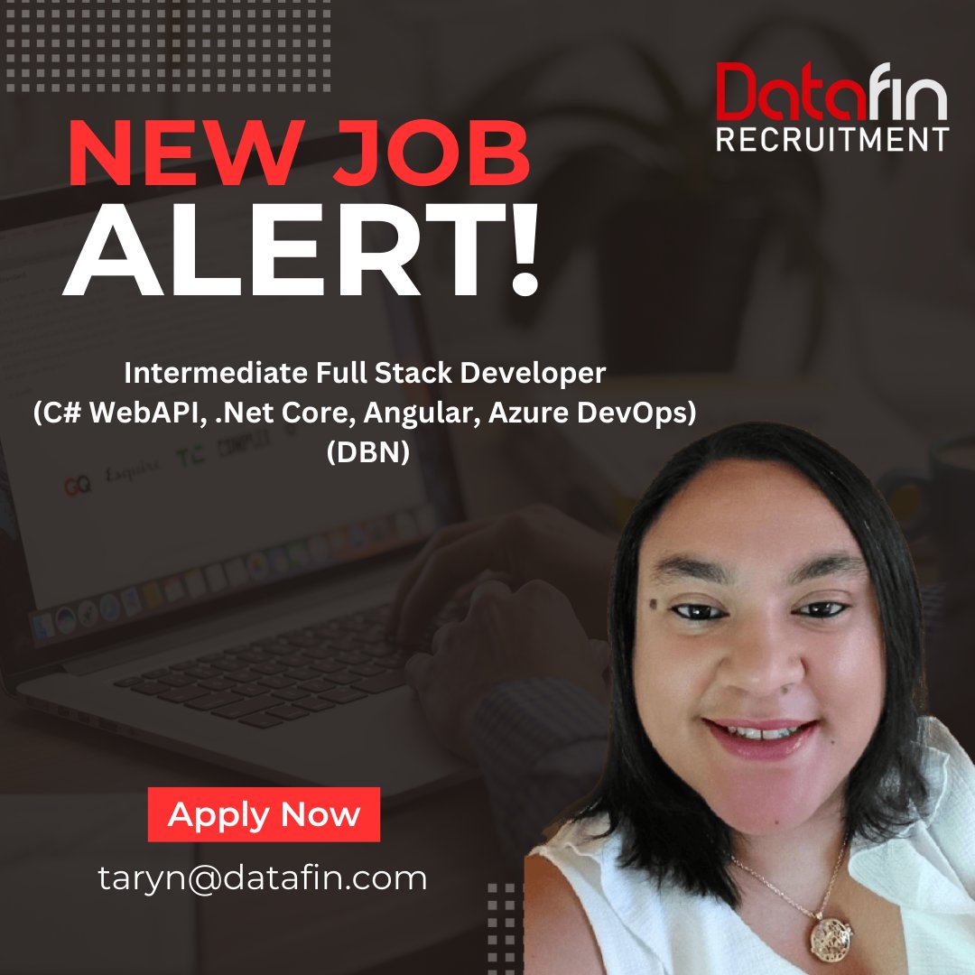DatafinSA's tweet image. A Durban-based Financial Services company seeks your technical depth across multiple languages to fill the role of an Intermediate Full Stack Developer.
Apply here - datafin.com/job/intermedia…
#intermediatefullstackdeveloper #datafinrecruitment