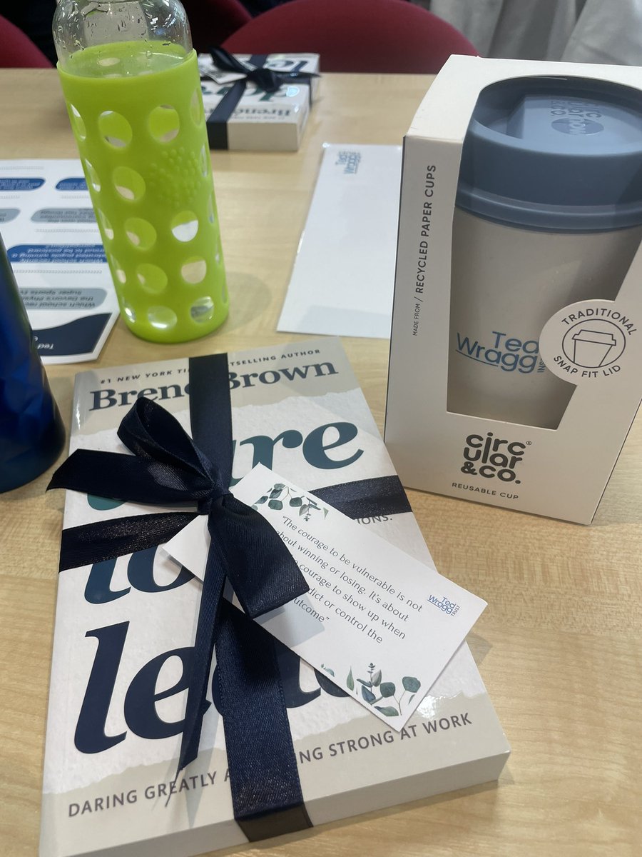 It’s <a href="/TedWraggTrust/">Ted Wragg Trust</a> Education Leadership Conference today and we were greeted with treats in the form of a new reusable cup and the incredible Brené Brown’ Dare to Lead. A great day ahead for us all #StrongerTogether #GrowGreatPeople