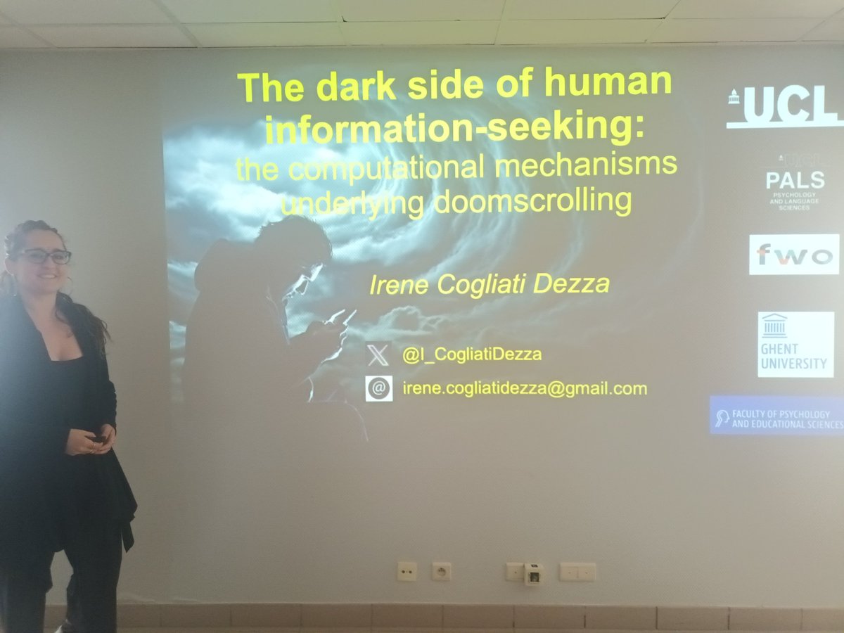 Today at CCPM I gave a talk on the computational mechanisms underlying doomscrolling! Thanks to the organisers to have invited me :)