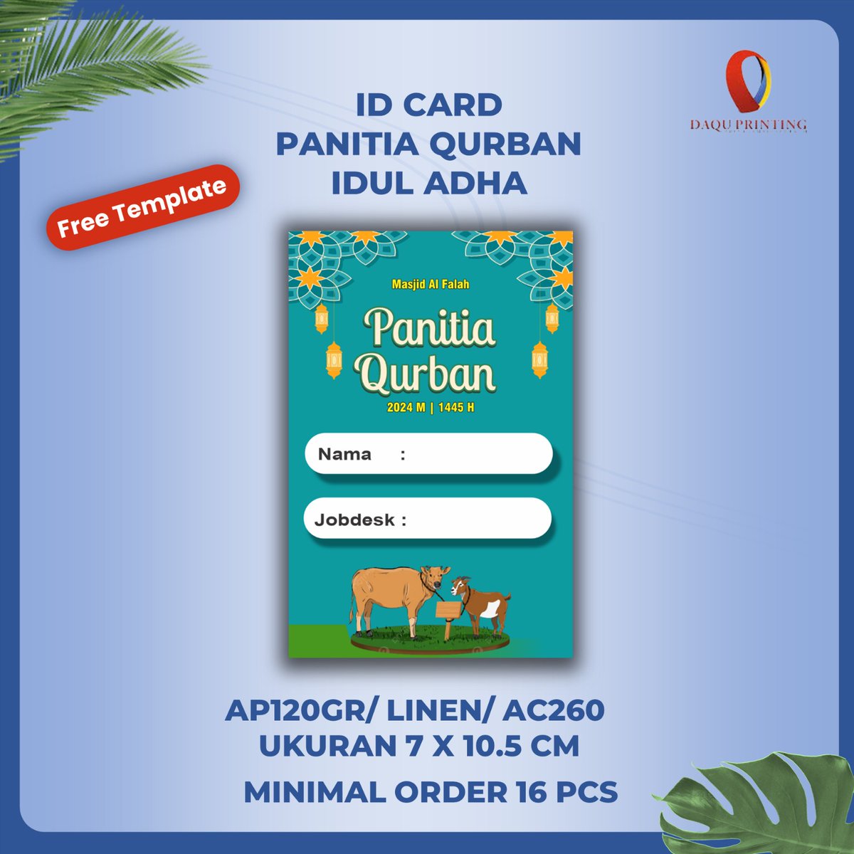 daquprinting's tweet photo. Dengan id card ini, pengurus dapat dengan mudah dikenali dan mempermudah koordinasi

Segera Pesan https://t.co/Utfyh7W9tF https://t.co/U9Uz3vn87Q