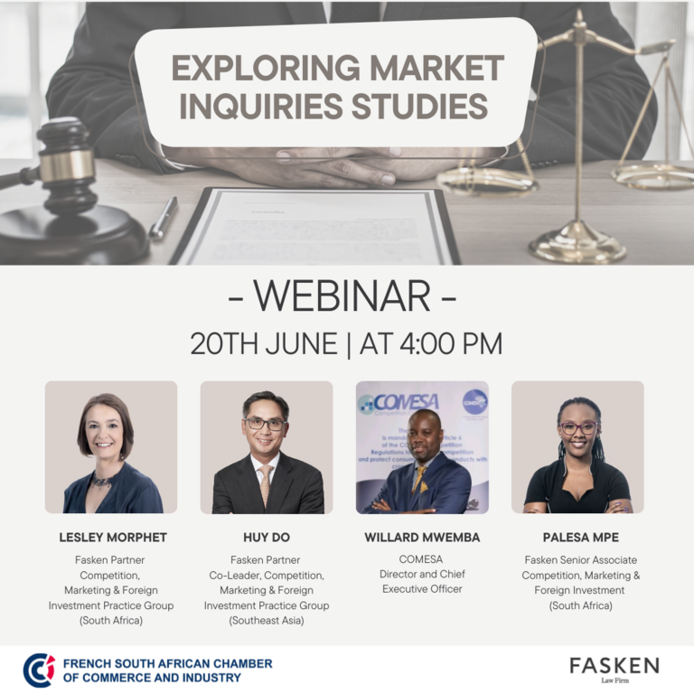 FSACCI's tweet photo. 📢 Upcoming Event 

Join @FSACCI and @Fasken for an insightful webinar with a focus on South Africa and comparative perspectives.

📅 Date: June 20
🕓 Time: 16:00 - 17:00 SAST
📍 Platform: Teams Webinar

📧 Register now: https://t.co/45XbkyRUMW

#CompetitionLaw #MarketInquiries https://t.co/hXCysgu8ce