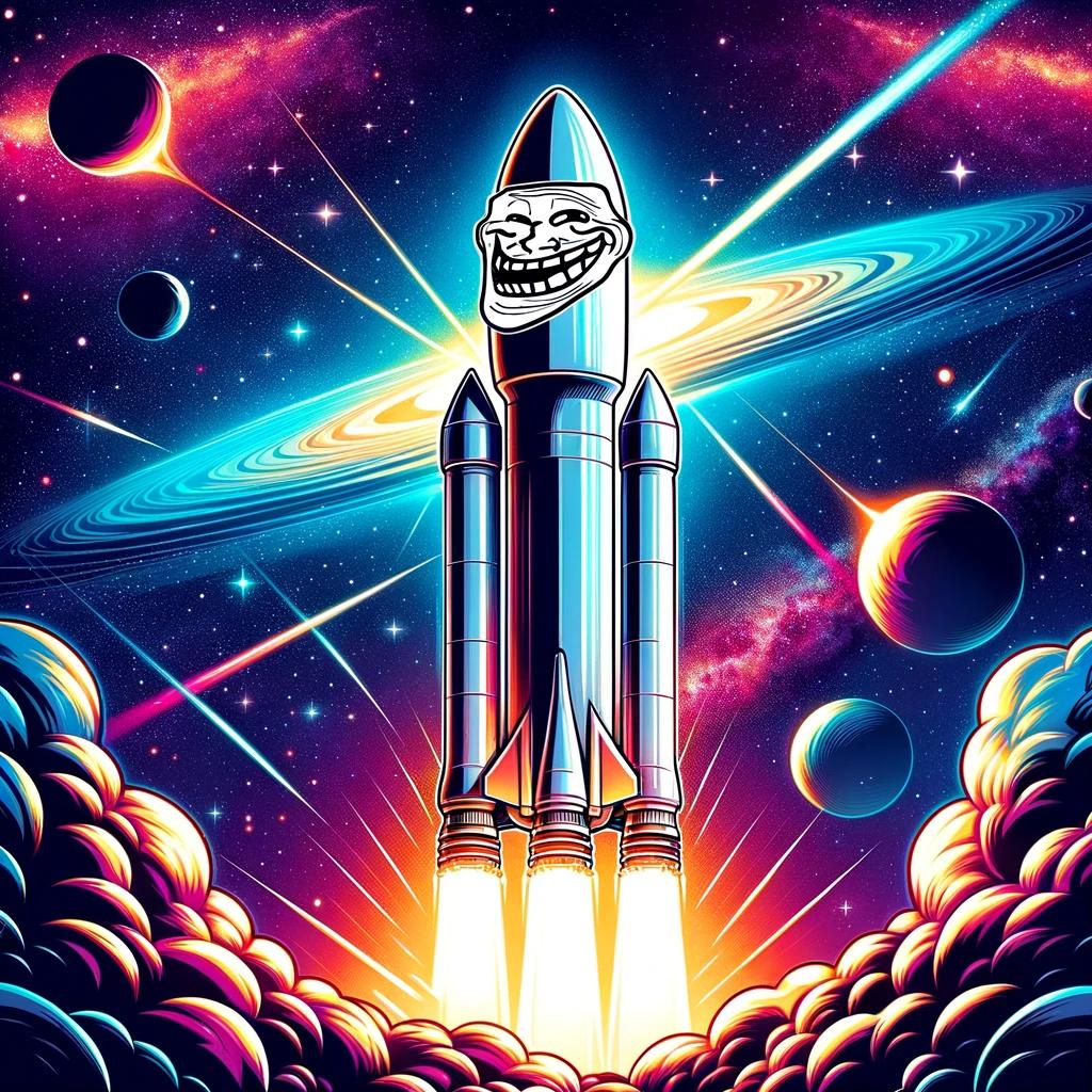 ERC20Trolls's tweet photo. 🚀 Ready for take-off! As SpaceX prepares to launch, remember that the real journey begins with $TROLL leading the way. 🌌💎  #SpaceXLaunch #CryptoRevolution #TrollKingdom #ElonMusk https://t.co/BIKWsawOPk