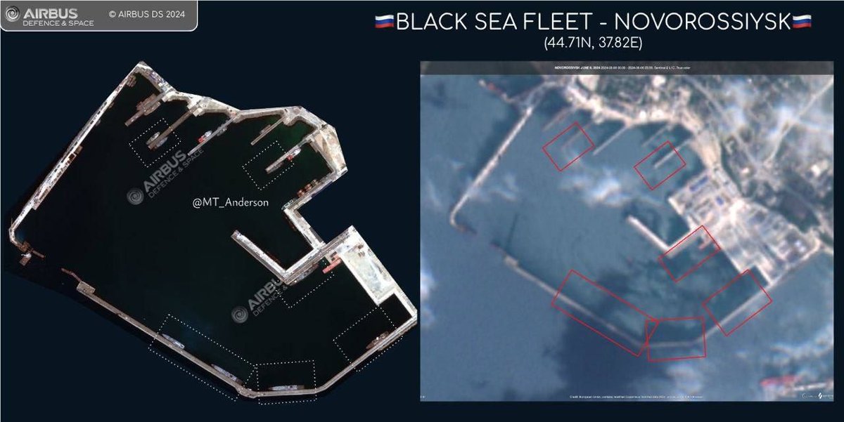 🔴 Uydulardan alınan fotoğraflara göre Rus Karadeniz Filosunun neredeyse tüm gemilerinin Novorossiysk limanından ayrıldığı öğrenildi.

TG: t.me/agentokato
