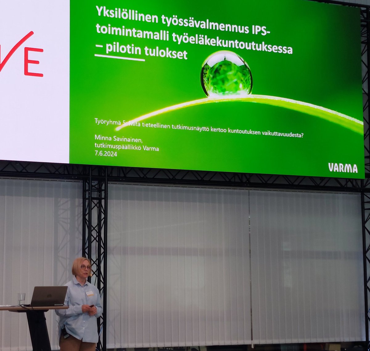 Perjantai-iltapäivää #Kuntoutuspäivillä piristää IPS- hankkeemme tutkimustulokset, joita <a href="/varma_tweet/">Työeläkeyhtiö Varma</a> tutkimuspäällikkö <a href="/SavinainenMinna/">Savinainen Minna</a> esittelee. 
#IPS #kuntoutus #vaikuttavuus #kuntoutusviikko