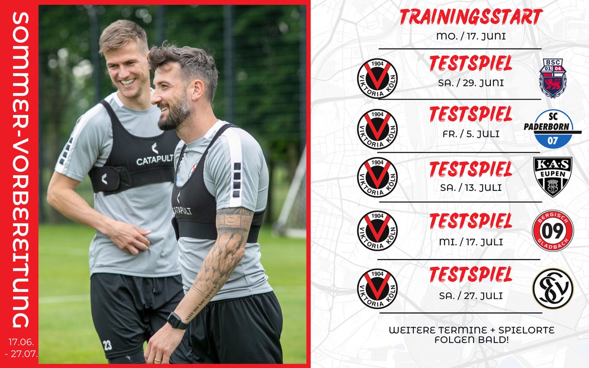 viktoria1904's tweet image. 🏋️ Bald geht‘s wieder los, in genau 🔟 Tagen ist #Traininingsstart für die anstehende #3Liga-Saison 🙌🏼
ℹ️ Weitere Termine und Spielorte folgen! 
________________
#Vussball #3Liga #Trainingsplan