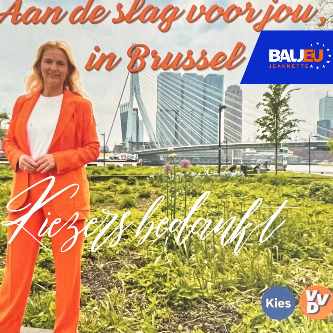 De eerste stap gezet 🧡💙 dank aan ieders stem voor een mooie uitslag. 19 juni weten we de voorkeurstemmen. Dank vrijwilligers die mee hebben geholpen campagne te voeren. gesprekken, bezoeken, flyeren en borden.
@vvd @vvdrotterdam @vvd_dordrecht @vvd_den_helder @vvdhollandskroon