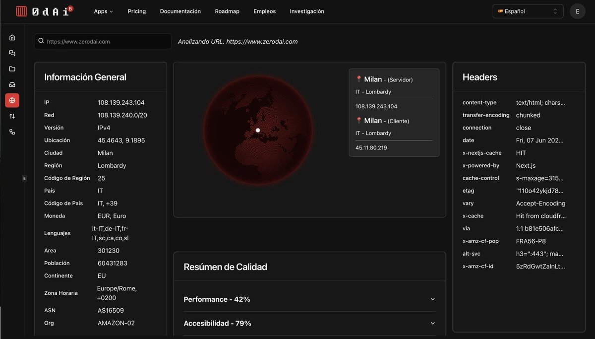 0dAI_'s tweet photo. 🔍 Presentamos Web Analyzer: la herramienta definitiva para hackers y pentesters. Introduce una URL y obtén información completa: 

🔹 Datos del servidor 
🔹 Registros DNS 
🔹 Headers 
🔹 Certificados SSL 
🔹 Seguridad HTTP 
🔹 Cookies y más https://t.co/8ILlEiMHYK