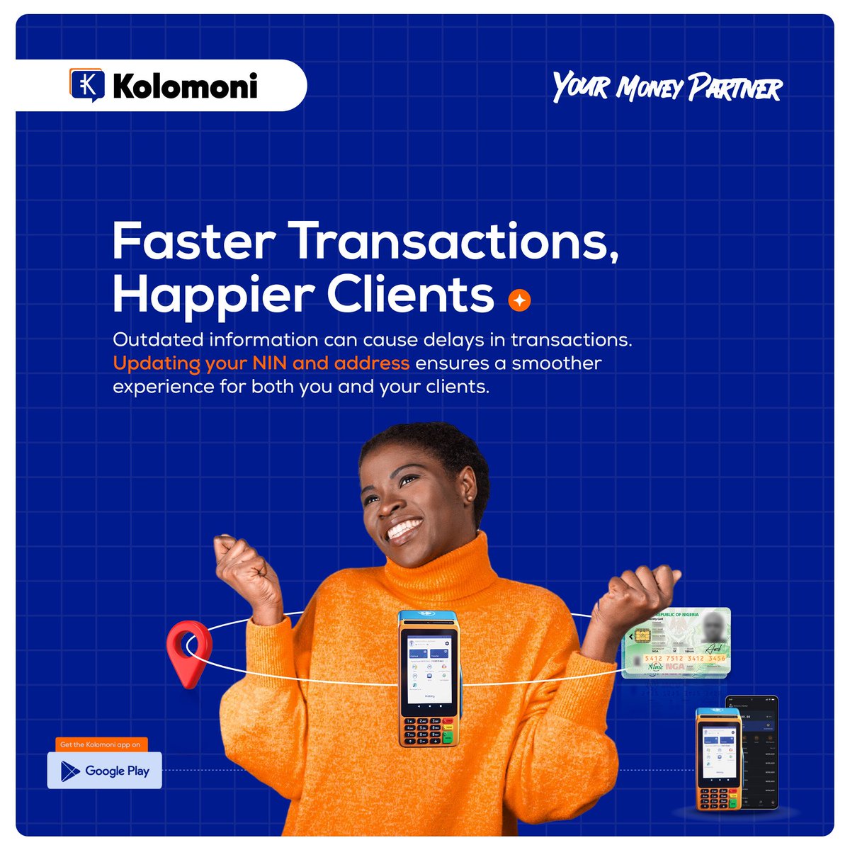 Kolomoni_ng's tweet photo. Important Update for Agents! 

Keeping your NIN and address updated ensures a smooth and secure experience. 

We got you! ➡️ Swipe for the super-easy update steps.

#KolomoniAgentWeySabi #NINUpdate #InsistOnKolomoni https://t.co/GM7PD9s0B7