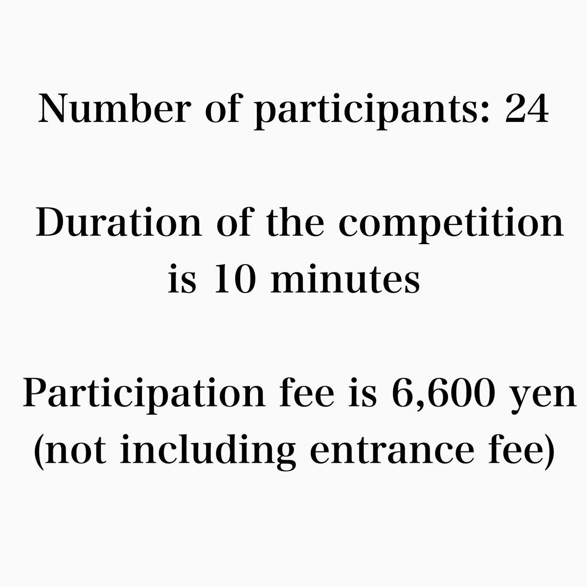 IasreJapan's tweet photo. #IASREJAPAN2024
Notice of Freshman Competition.
July 7, 2024 at 20:00 pm.(Japan time)
Applications will be accepted on a first-come, first-served basis.
Please check the image for eligibility.
#IASREJAPAN #IASRE #dentrepair #dent #pdr #paintlessdentrepair https://t.co/v1unq1jtwk
