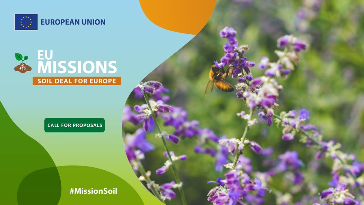 EUAgri's tweet photo. 📣The #MissionSoil call for proposals is now open! 

🌱Are you passionate about #soilhealth and sustainability?

Explore funding opportunities for 
living labs,
soil biodiversity 🌿
#soil health for pollinators 🐝and more

Discover 👉https://t.co/5z7XYsMQE8
#EUMissions https://t.co/ZCossVVmAo