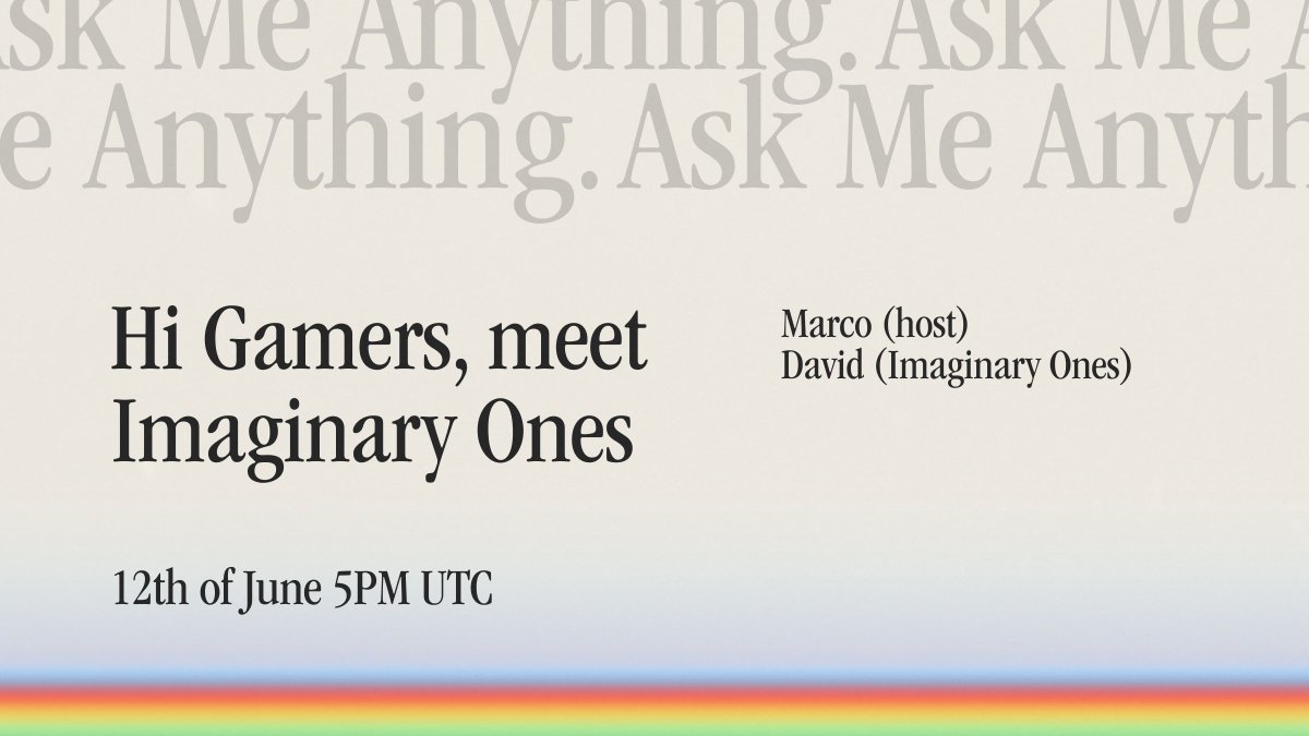 Hi gamers, meet <a href="/Imaginary_Ones/">Imaginary Ones | Bubio.ai</a> 🎙️

NFT collections, two games, merchandise and so much more - <a href="/Marco_Merit/">Marco</a> is diving into Imaginary Ones 🫧

📅 12th of June 5PM UTC
🙋 <a href="/heygentlewhale/">Gentle Whale | $BUBBLE</a> 
 
🔗 x.com/i/spaces/1MYGN…

Any questions? Drop them below! ⤵️