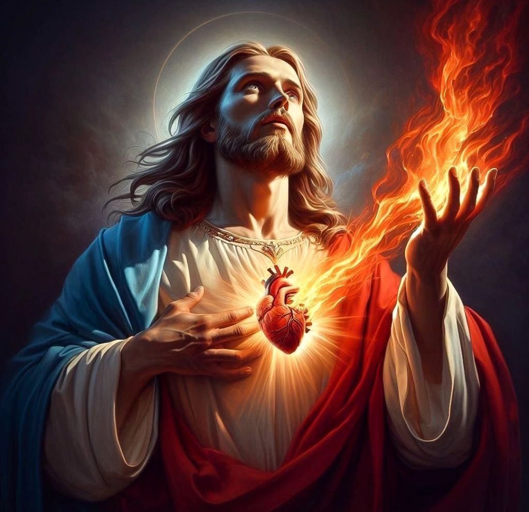 "He aquí este Corazón, que ha amado tanto a los hombres, que no se ha reservado nada hasta agotarse y consumirse para demostrarles su amor" (Jesús a Santa Margarita de Alacoque).

#Sagradocorazondejesus