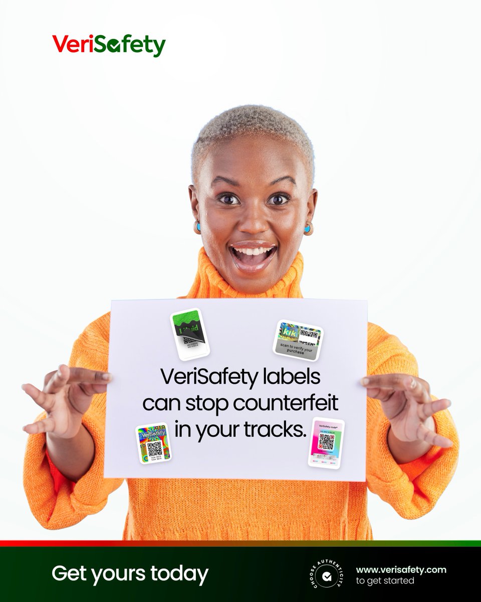 VeriSafety's tweet photo. Fun Fact Friday! Did you know that VeriSafety's custom labels can stop counterfeiters in their tracks? Now you know today!

Think Safety, choose VeriSafety

#verisafety #authentic #stickers  #BrandProtection https://t.co/ziZPxBKOPq