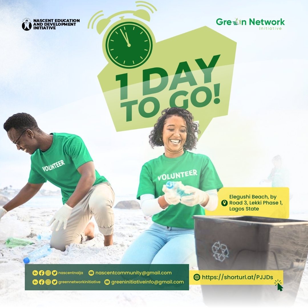 nascentnaija's tweet photo. 🤗It's less than 24 hours until the beach cleanup exercise!
🙋🏾Join us for a fun-filled day of sun, sand, and making a difference!
🫶🏾Together we can protect our planet. 🍀
👀👉🏾🚚See you tomorrow, 9 AM.
#nascentnaija
#WorldEnvironmentDay2024
#Save_Humanity
#EcoEvolution https://t.co/7TkAUaykxh
