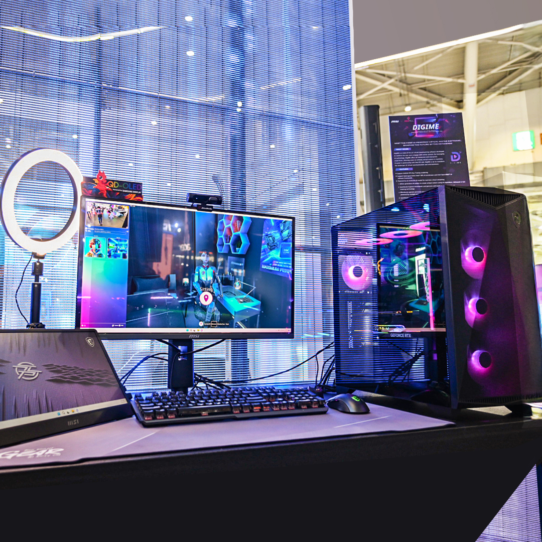 msigaming's tweet image. Imagine AI seamlessly integrating into your daily life. When streaming, use #DigiME software to add more fun by creating virtual avatars that follow your every move. Plus, AI Artist x MSI Chat quickly organizes information you need from local data. #MSIxComputex2024