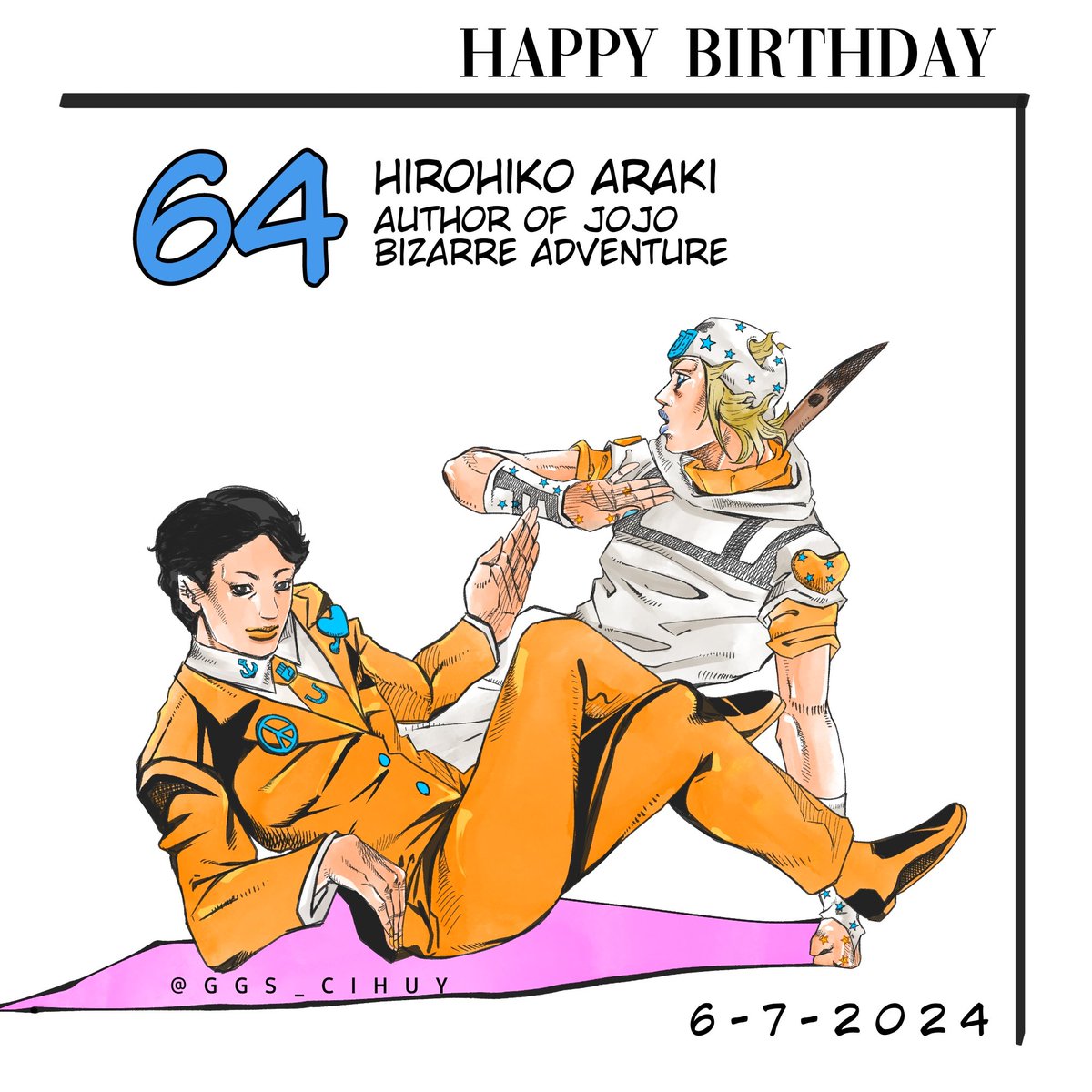HAPPY BIRTHDAY ARAKI SENSEI 🎊 Hirohiko Araki [06.07.1960] Author