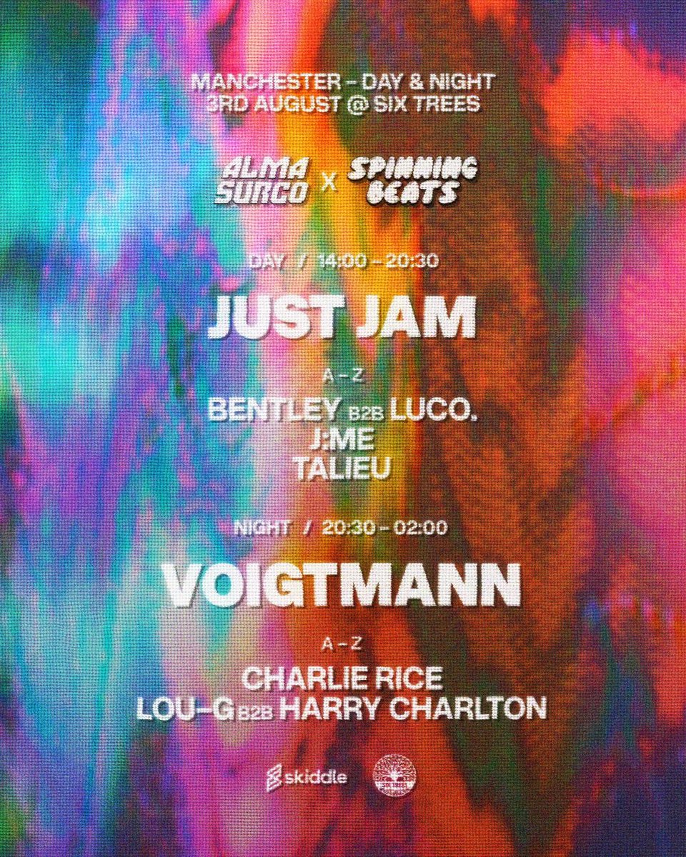 [FULL LINEUP]

We’re buzzing to announce the lineup for our Day &amp; Night party on 3rd August @ Six Trees 🌳

LAST CHANCE to sign up for early access🔗

EARLY ACCESS 10/06/24 @ 10:00AM // GENERAL TICKETS @ 6:00PM

•

mailchi.mp/138d69a50ac8/a…