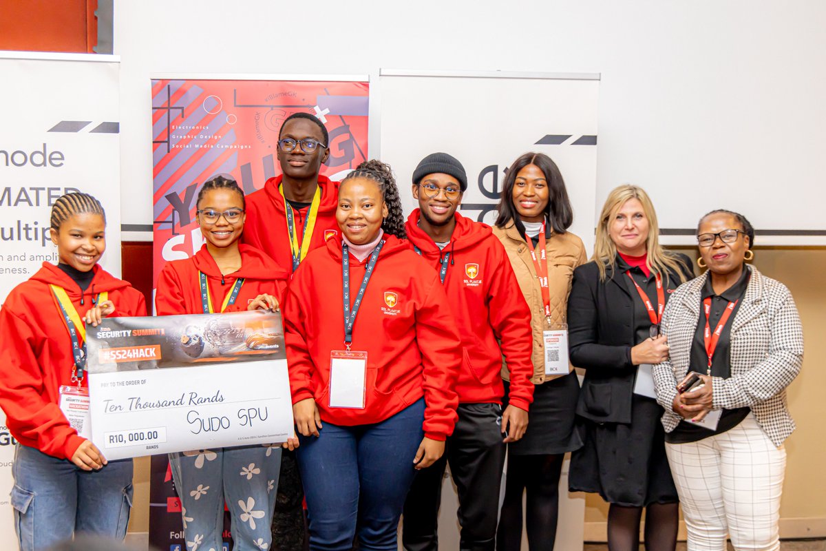 🎉 Proud to share that Sudo SPU from the SPU Geekulcha Student Society won Best Blue Team, Best Capture The Flag Team, and 2nd place overall at the ITWeb Security Summit 2024! Earning an internship with Snode and a cash prize. 🏅 #CyberDefense  #ITWebSummit #GenAIVsGenZ <a href="/MySPU/">Sol Plaatje Univ.</a>