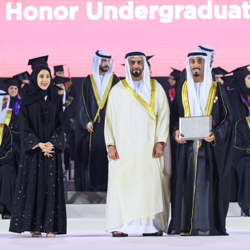 Her Excellency <a href="/shamma/">شما المزروعي | Shamma Al Mazrui</a>, Chairperson of ZU Board of Trustees, expressed our appreciation for the patronage of His Highness Sheikh <a href="/SaifBZayed/">سيف بن زايد آل نهيان</a>, Deputy Prime Minister and Minister of Interior, and his attendance at the graduation ceremony of 368 students from 7 colleges.

#ZU