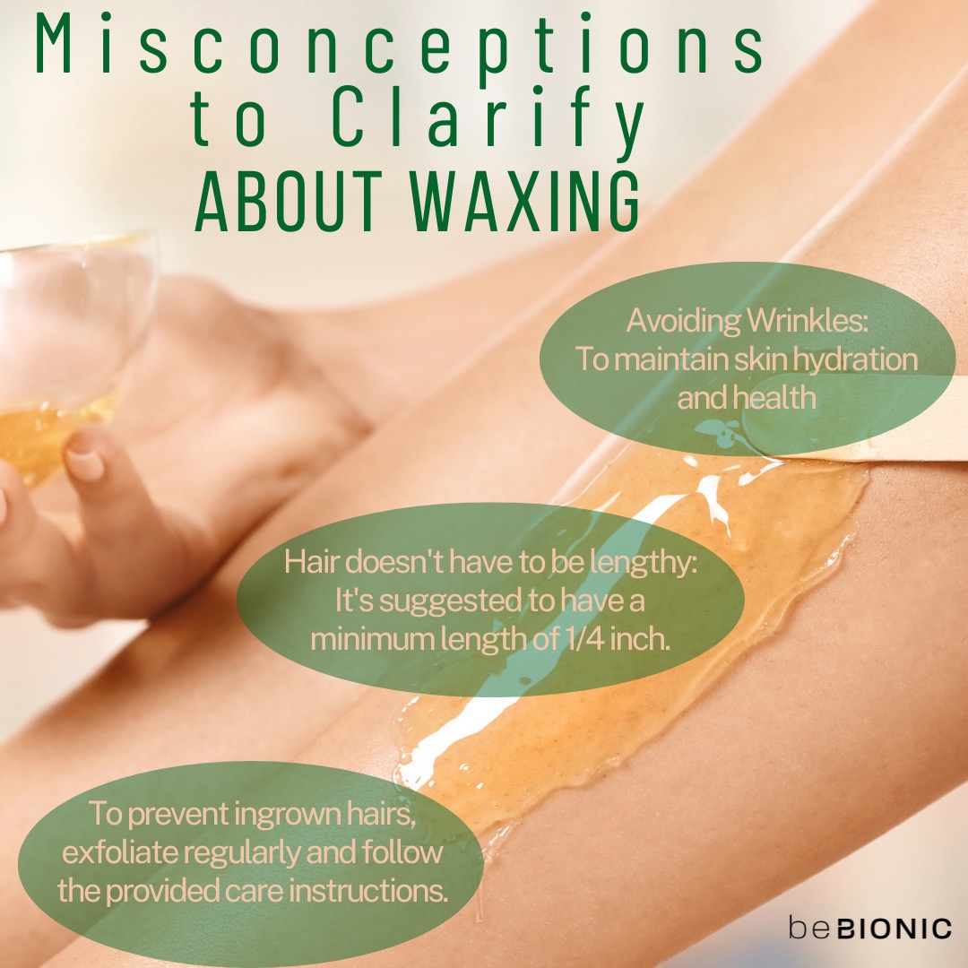 Excited to book your next waxing session? Bebionic in Lutz, FL is your go-to for smooth, hydrated skin! Exfoliate to prevent ingrown hairs &amp; keep hair at least 1/4 inch. Stay wrinkle-free with hydration. Book now! #WaxingTips #BeBionic #Lutz #Tampa