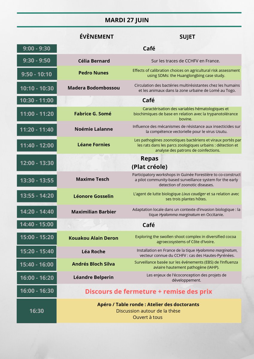 PBaillarguet's tweet photo. Celui que vous attendiez tous !

Le programme du printemps est enfin disponible 🌺

On vous attend nombreux les 13 et 14 juin prochain dans la salle de réunion du CBGP !

#congress #spring #Baillarguet #Sciences https://t.co/VzTOakXbRl