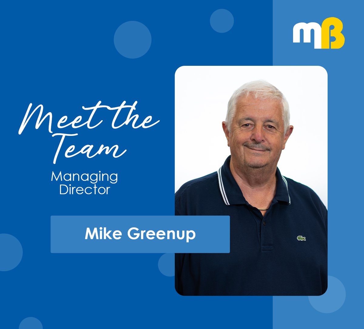 MBDIYuk's tweet photo. Introducing Mike Greenup, our Managing Director of MB. Mike ensures the smooth operation of our company while maintaining strong relationships with both employees and customers.
#meettheteam #mbdiy https://t.co/dkJHUC1Oxl