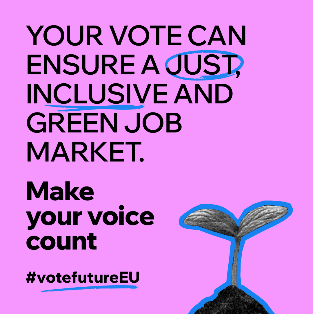 CfF_Communities's tweet photo. 👷The green transition is transforming Europe’s job market
🇪🇺The future of green jobs is at stake in this year’s EU election
🗳️Vote for a fair, inclusive green transition, with communities at the heart https://t.co/DJt6vbDNet
#TimeforCollectiveAction #VoteFutureEU #UseYourVote https://t.co/cSli742aia