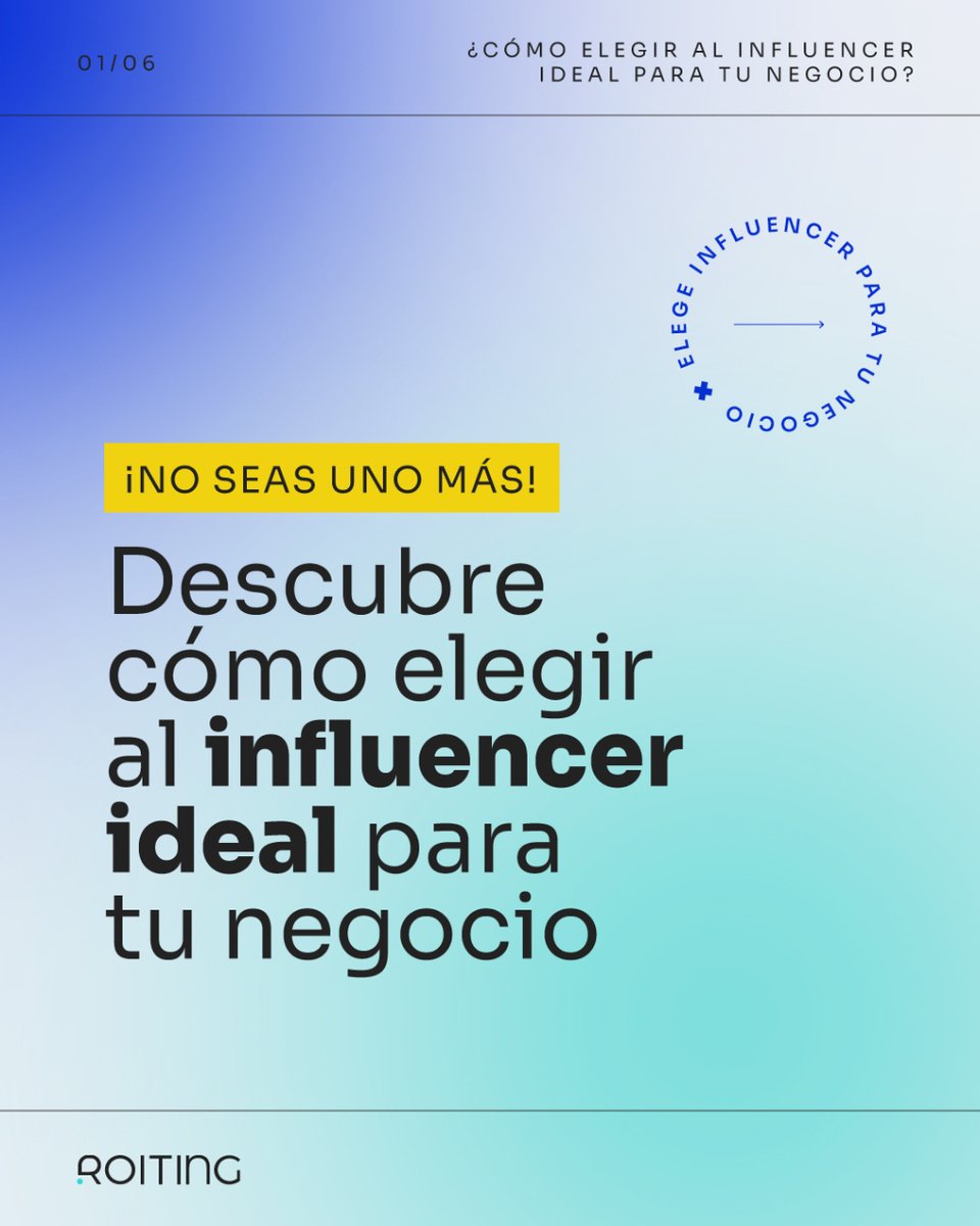 roiting's tweet image. 🔥 Bye a tirar el dinero con #influencers que no te dan resultados 🤔👇

Encuentra al aliado perfecto para arrasar en redes 🚀

🎯 Define objetivos claros
💸 Analiza engagement, alcance e interacciones, no solo followers

Descubre más en 👉🏻 bit.ly/3yHGF0v