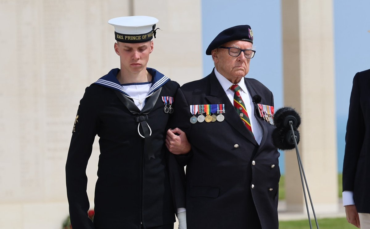 DefenceHQ's tweet photo. A moving few days honouring the immense courage of those who served on D-Day.

Although official commemorations may have come to an end, the brave example of those who endured hardship and faced down tyranny in service to their country will always guide us. #DDay80 https://t.co/qT38iU3Ewt