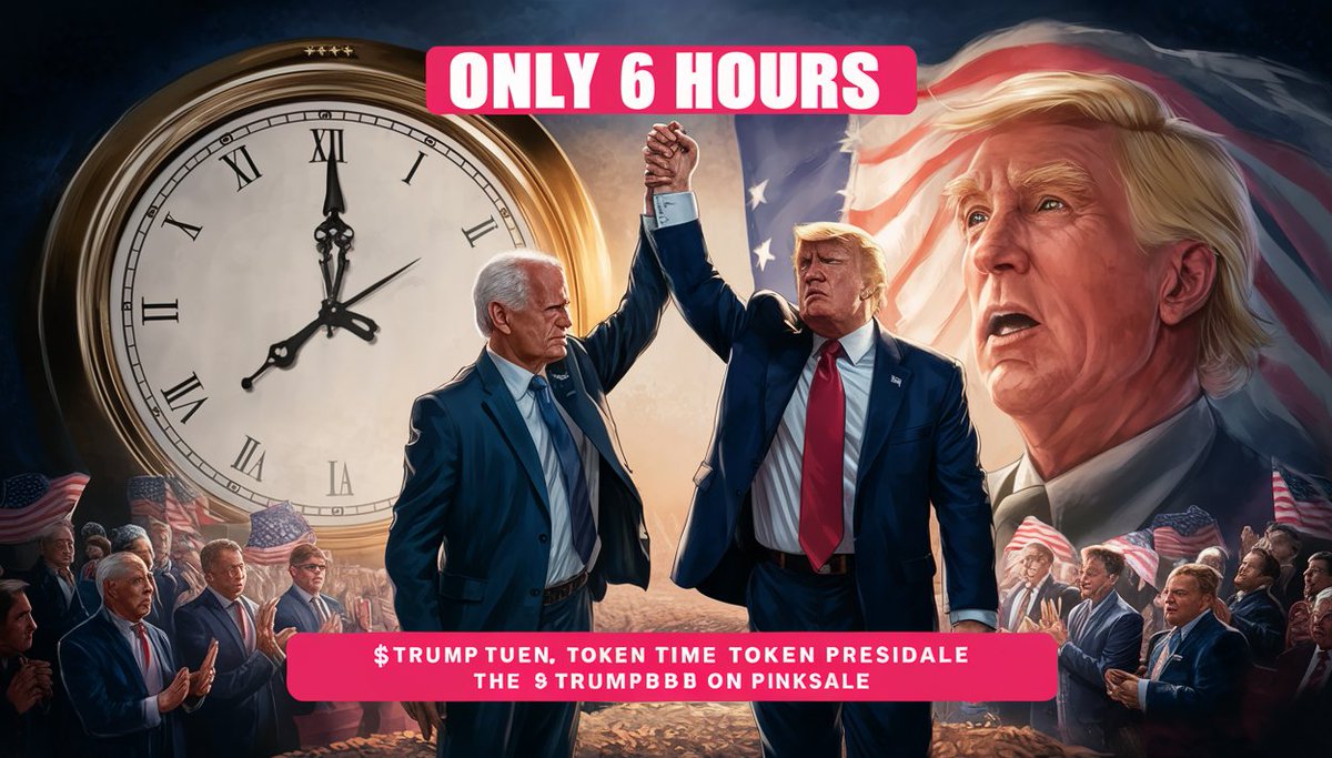 TrumpBB2024's tweet photo. ⏰ Time is running out! Only 6 hours left for the $TRUMPBB presale on PinkSale! 

Don’t miss your chance to be part of this exciting movement. Buy your TRUMPBB tokens now before it’s too late! 🙌💪

▶️Join the presale here: https://t.co/IG9MQ36DbW

#MAGA  #Trump #SOLANA https://t.co/v4MSerBLsd