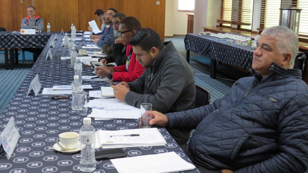 WCProvParl's tweet photo. This morning Secretary Romeo Adams and the WCPP management team met with leaders of political parties elected to serve in the 7th Provincial Parliament of the Western Cape regarding the registration of new and returning Members, the orientation programme and the first sitting. https://t.co/qEq5T0LCZM