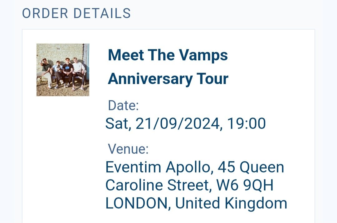 JenniJedhead's tweet photo. See you in London🥹🫶 @TheVampsband https://t.co/KQY3s90eBy