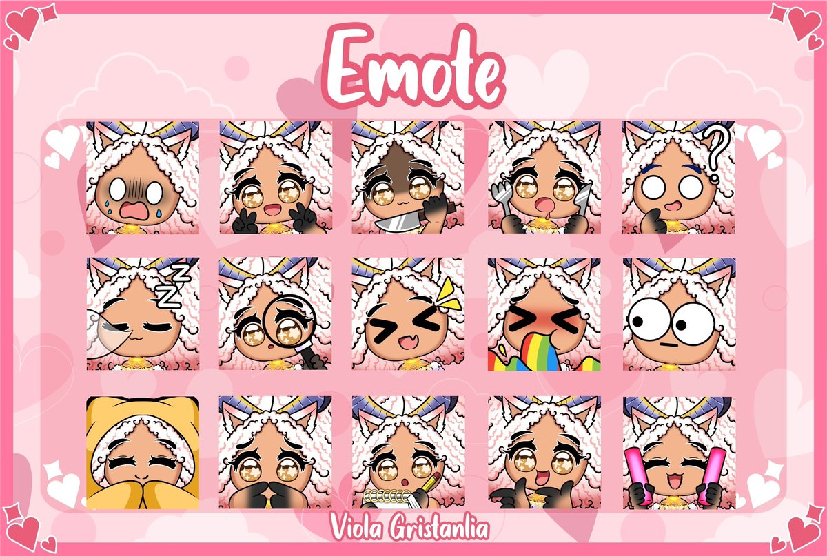 violagrist's tweet photo. @uhminasa Hello, IM an emotes artist. This is my sample^^ pls DM me if you are interested https://t.co/CbNl0fqkFV