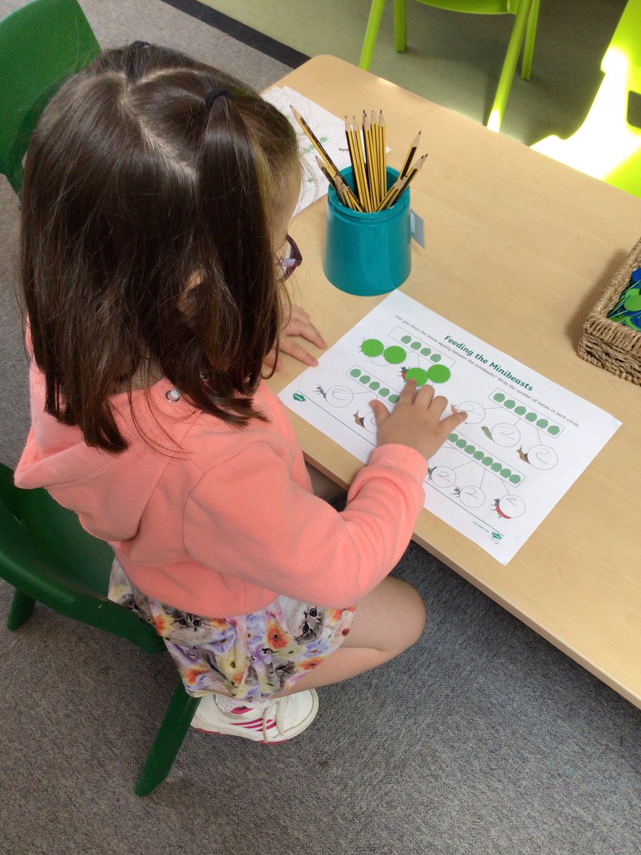 GRPAHazel's tweet photo. In maths this week we have been learning how to share numbers equally. During choosing time some children chose practise their new learning independently. https://t.co/RSJ1U120Qk