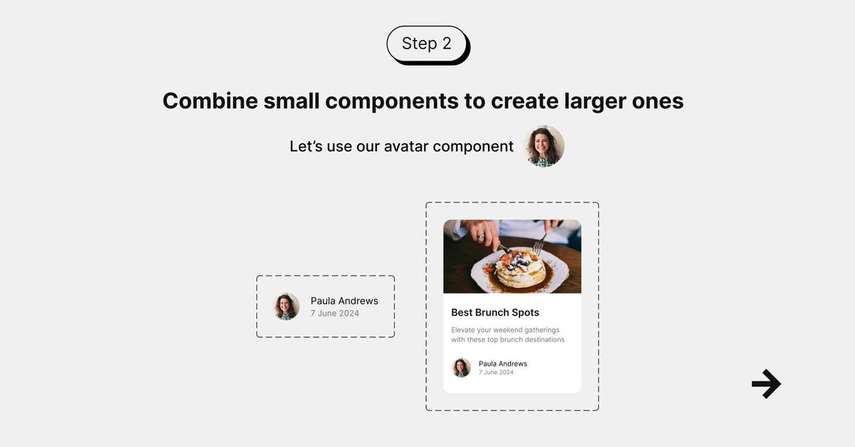Danielpixelz's tweet photo. Design System Basics – Creating Reusable Components 😎

Have you ever wondered how to efficiently create a component library or UI Kit?

A component library is a collection of reusable UI elements, like buttons, forms, and navigation menus. These pre-built components save you time and ensure consistency across your designs. To streamline your design process aim to design interfaces in a modular way with these building blocks. Just think about it, it’s like having a bunch of handy puzzle pieces at your disposal, only each puzzle piece can fit into many different puzzles, therefore showcasing real use 🙌

Sounds great, but you’re probably wondering how to do it:

💥 Start with the smallest component such as an avatar or button

💥Now combine these smaller parts to create larger, more complex ones

💥Arrange these components in different way that could be useful so that you have many templates at the ready for when you need them

That's exactly what we've done in the example below. This is a great way to improve productivity, efficiency and consistency 🎉  Go on, give it a go yourself!

#onlineshop #onlinestore #ecommerce #ecom #tech #techtips #graphicdesign #webdesign #webtips  #onlinestore #onlineshop #ecom #ecommerce #websitetips #abtesting #designtips #especial #webdesign #webflow #onlinestore #onlineshop #graphicdesign #ecommerce #ecom #techtips #onlinestore #onlineshop #techtips #onlinestore #onlineshop #onlinestore #onlinelayout #abtesting #graphicdesign #design #webdesign #ecom