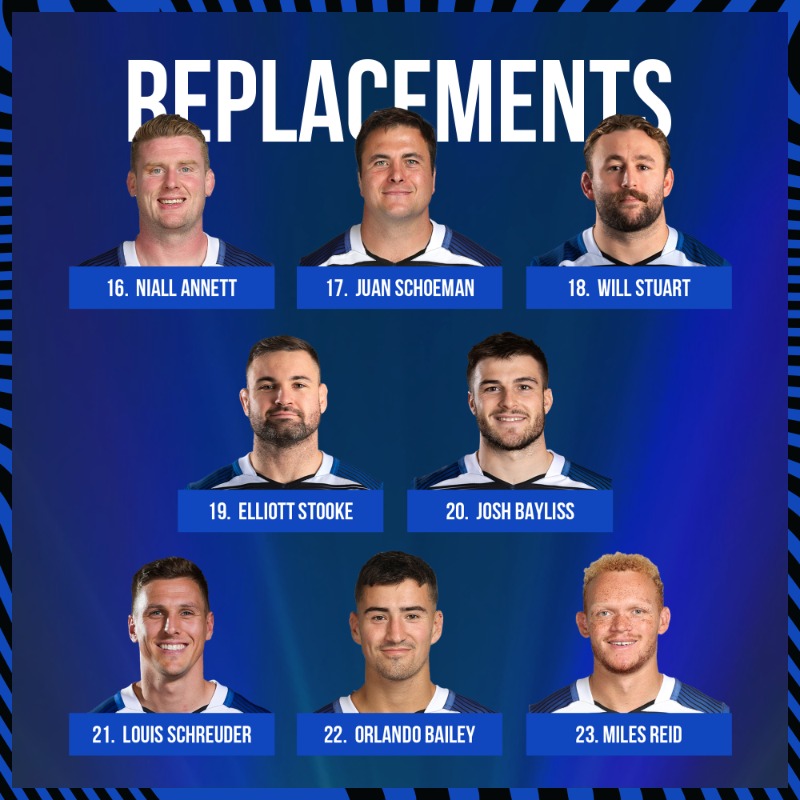 BathRugby's tweet photo. 𝙏𝙀𝘼𝙈'𝙎 𝙐𝙋! 💥🔵⚫️⚪️

Captain Ben Spencer will lead the Blue, Black and White out at Twickenham tomorrow at the Gallagher Premiership Final.

All eyes are on the prize. Make sure you bring the noise! 👊