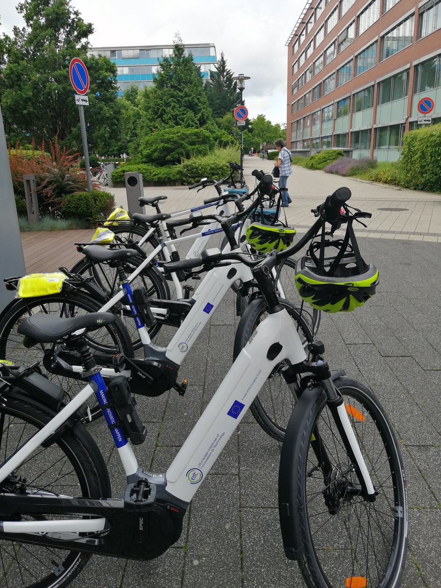 JeromeSimpson2's tweet photo. 🚲Hurrah! From today, we have our own fleet of @EITeubranded pedelecs! Thank you #Hellovelo.energy! #biketowork just got a whole lot better! 😎 https://t.co/Mki0GgUDGk