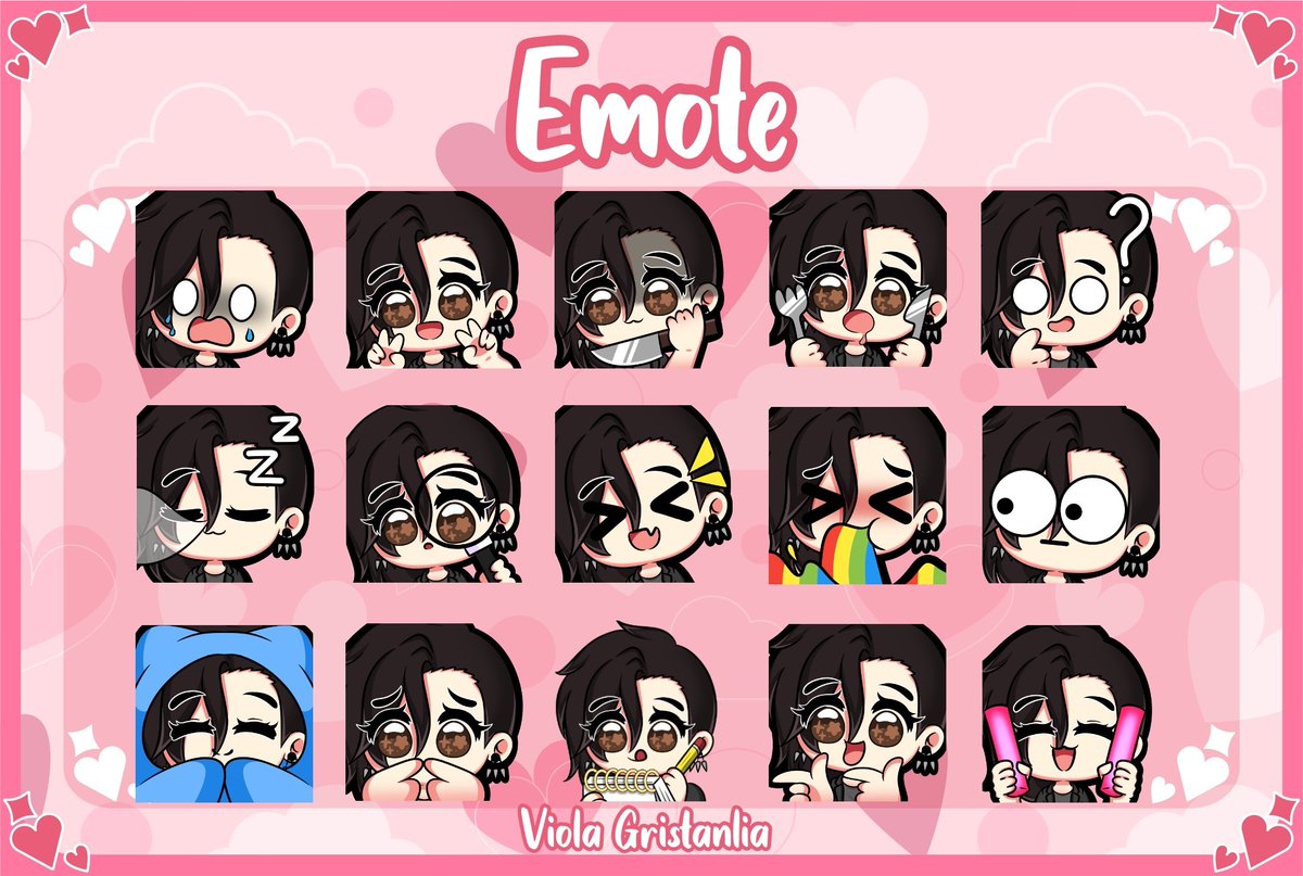 violagrist's tweet photo. @cocoazvt Hello, I have 60 emotes base of mine. And i do commission 60 emotes for $75. DM me if you are interested ^^ https://t.co/Rwke090Bsw