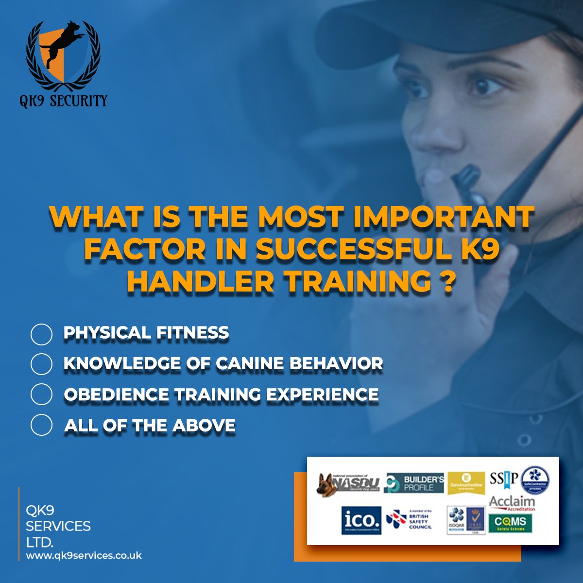Give the right answer in the comment section
.
.
.
#K9SecurityQuiz
#TestYourK9Knowledge
#K9SecurityExpert
#WorkingDogs
#SecurityDogs