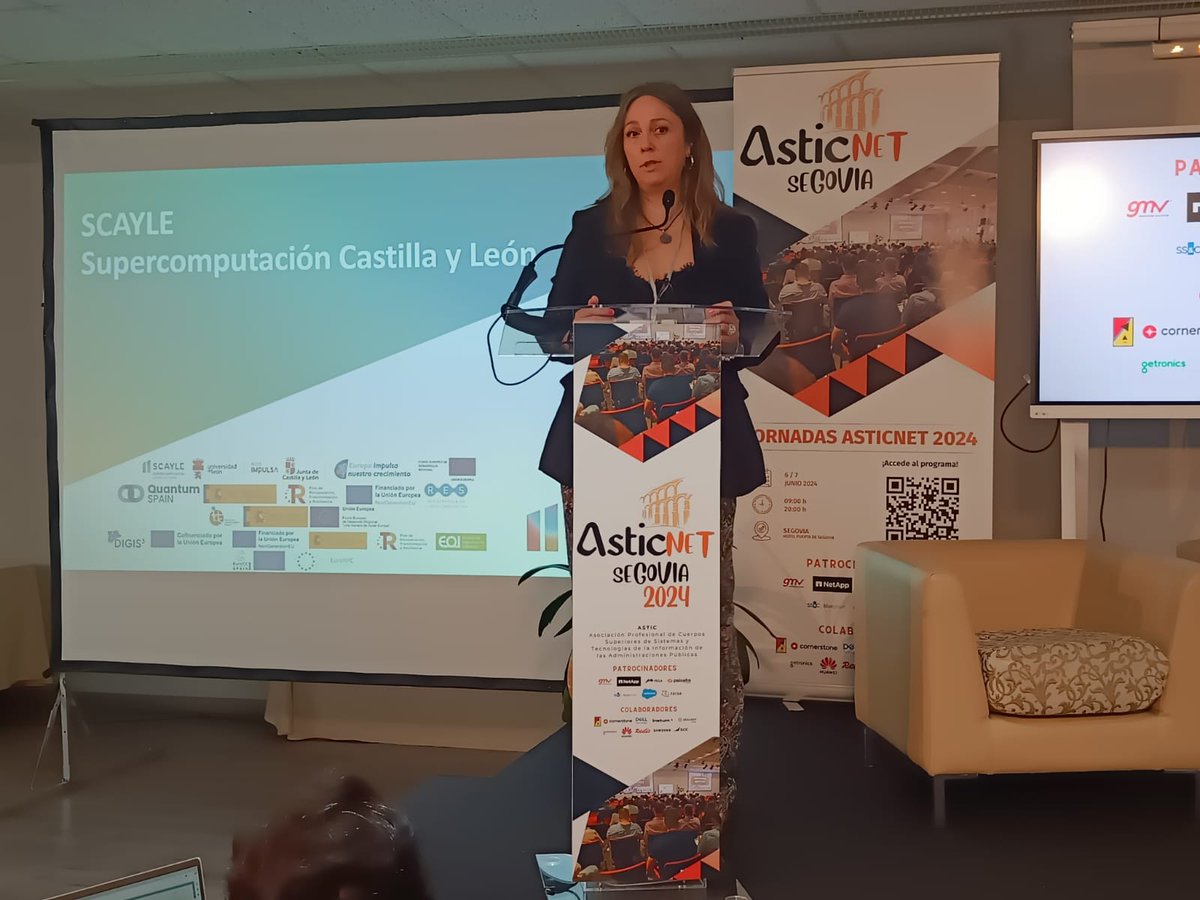 _SCAYLE's tweet photo. 👉 Encantados de presentar nuestro "nuevo" SCAYLE y el Proyecto @EuroCC_SpainRES en el foro que asiste a #ASTICNET 🌐
🚀 Quedó patente la importancia que tiene el #HPC, #BigData y la #IA en el mundo de la administración pública y las empresas 🏢
#SCAYLE https://t.co/bMJzUpS7Bl