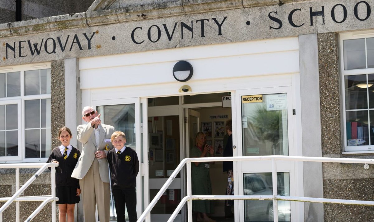 Today, we had a visit from Mr. Travis &amp; his family-he attended NJA in 1953!They had a tour of the academy, with Head Pupils-Ida and Ben, &amp; spoke to pupils about his time at school. He also shared his stories about his dad, who was part of the D-Day Landings!