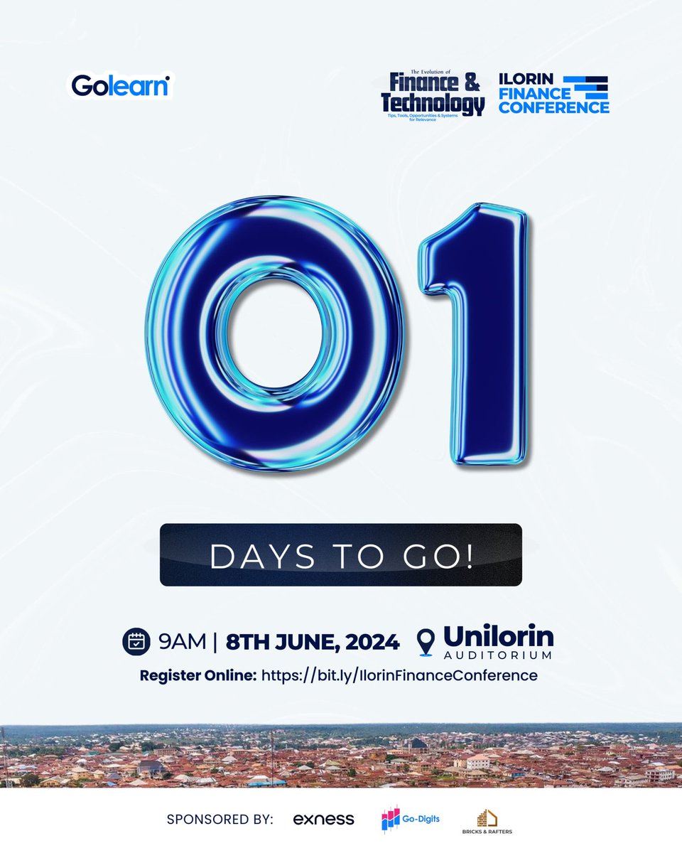 UilStudentUnion's tweet image. Tomorrow&apos;s the big day! Can you feel the excitement? Get ready for the most anticipated finance conference of the year.

#FinanceEvolution  #ILFC2024 #Evolution #Financeconference
#Unilorin #Ilorin 
#Finance #Technology #FinanceTomorrow #GetExcited #GOlearn