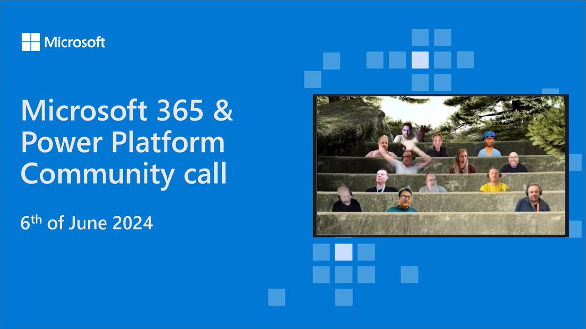 vesajuvonen's tweet photo. πΎ Recording of the #Microsoft365dev & #PowerPlatform call 6th of June
- Latest news and updates
- Focus this time on #PowerApps, #FusionDev and #Copilot
- Presented by @stuartridout, Richard Wierenga and @lee_ford
...and more π
Watch πΊ β https://t.co/TkeyKMOYG0 https://t.co/bb3P3WPEcs