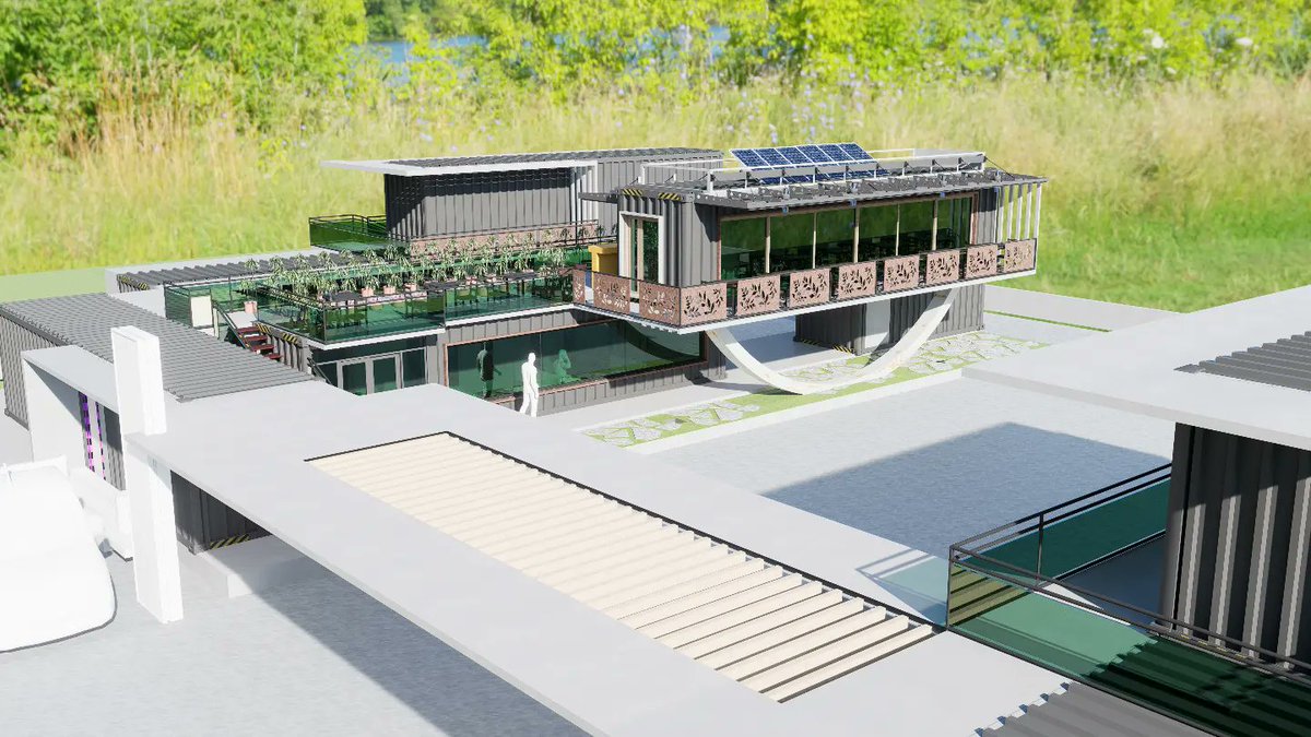reel_archer's tweet image. Tailoring designs to meet specific needs and preferences ensuring a unique outcome for each client. Our restaurant is housed within repurposed shipping containers, blending industrial charm with modern design.
#containerdesign
#architecture