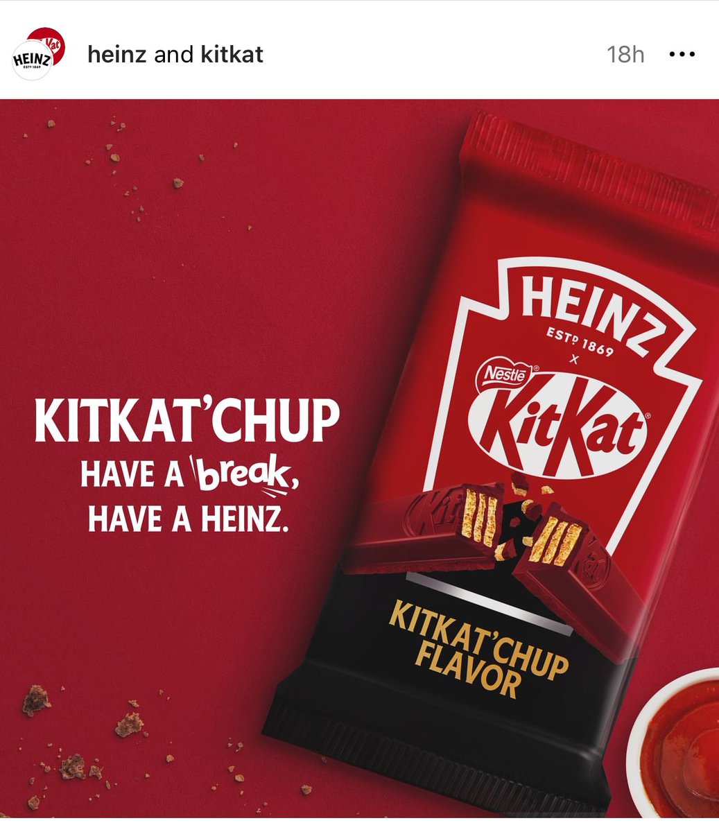 HuleZone's tweet photo. بعد از این ترند، این پست جدید مشترک بین هاینز و کیت کت رو ببینید
KITKAT’CHUP https://t.co/cabBjpQIxx