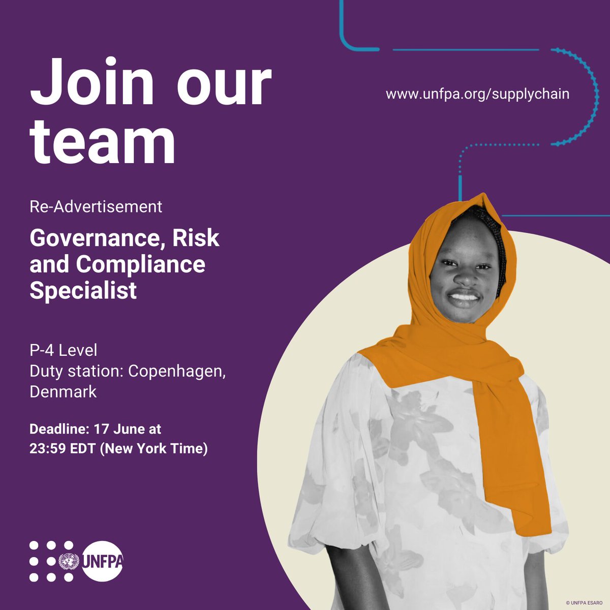 UNFPA Supply Chain (@unfpa_scmu) on Twitter photo 📣 We are #hiring a Governance, Risk and Compliance Specialist (P-4) to join our team at <a href="/UNCityCPH/">UN City Copenhagen</a>.
Deadline: 17 June at 23:59 EDT (New York Time) ➡️ bit.ly/3Re0fYI
#supplychain #jobalert #specialist #FTA #jobad #unfpa #UNcareers 📣 We are #hiring a Governance, Risk and Compliance Specialist (P-4) to join our team at <a href="/UNCityCPH/">UN City Copenhagen</a>.
Deadline: 17 June at 23:59 EDT (New York Time) ➡️ bit.ly/3Re0fYI
#supplychain #jobalert #specialist #FTA #jobad #unfpa #UNcareers